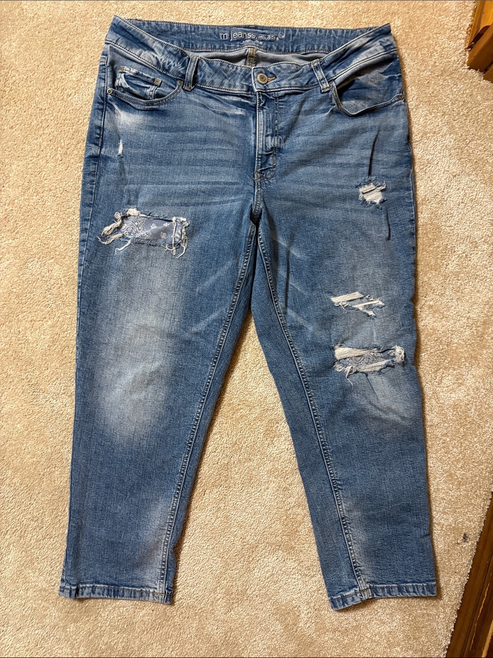 M Jeans by Maurice’s High Rise Distressed Look Size 18W